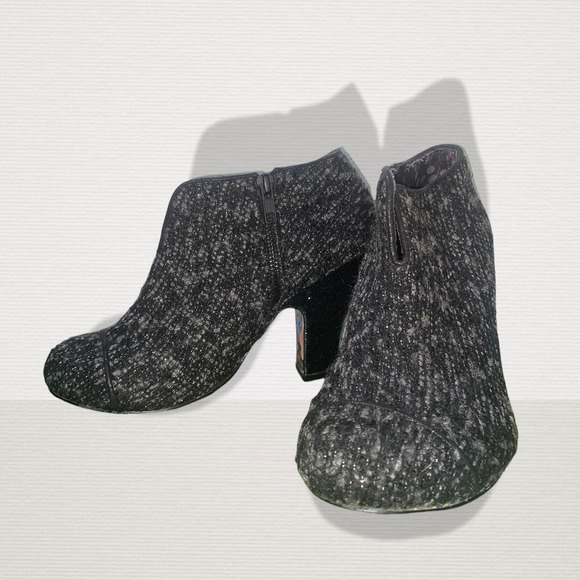 Mutiny by Irregular Choice Black Tweed and Sequence Pump Bootie - Picture 7 of 11